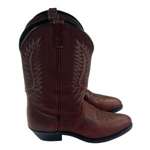 Laredo Cowboy Boots Womens 9.5M Brown Leather Upper Western Embroidered #51077